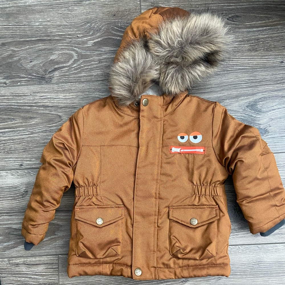 Boys 18m Cat & Jack Winter Coat - Like New - Very Warm Sherpa Lined